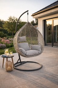 Závěsné houpací křeslo Houseland Imogen šedé XL