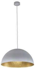 SIGMA Industriálne závesné osvetlenie SFERA, 1xE27, 60W, 35cm, okrúhle, šedé, zlaté