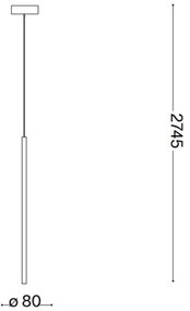 Ideal Lux - LED Luster na lanku FILO LED/3,5W/230V 2700K CRI 90 biela