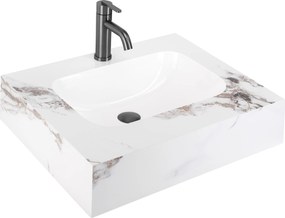 Rea Aresa, nástenné umývadlo 600x500x160mm, imitácia kameňa, REA-U9975