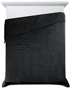 Dekorstudio Zamatový prehoz na posteľ LUIZ3 v čiernej farbe Rozmer prehozu (šírka x dĺžka): 170x210cm