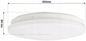 BERGE Prisadený LED stropný panel 2x E27 pre okrúhlu žiarovku