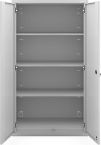 Kovová modulárna multifunkčná skriňa na podstavci sivá MEGAN 1600 x 900 x 400 mm