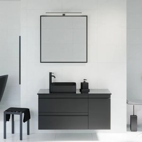 BATH DELUXE 01-080-05-02-00 - Kúpeľňové zrkadlo BORGSTED 80x80 cm čierna