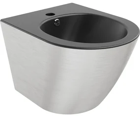 Mexen Lena, závesný bidet 480x370x325 mm, čierna matná - strieborný vzor, 35224873