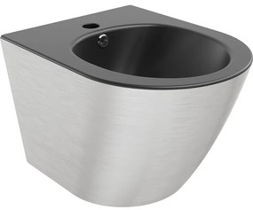 Mexen Lena, závesný bidet 480x370x325 mm, čierna matná - strieborný vzor, 35224873