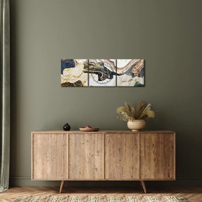 Obraz - Dizajnový mramor (s hodinami) (90x30 cm)