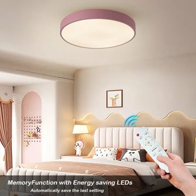 Brilagi - LED stmievateľné stropné svietidlo POOL LED/60W/230V 3000-6000K 50 cm ružové+DO