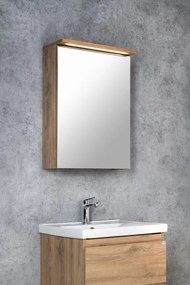 Aqualine Aqualine, KAWA STRIP Galérka s LED osvetlením 50x70x22cm, dub emporio, WGL35S