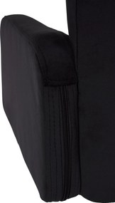 Barová stolička Los Angeles - zamat, biely rám - čierna