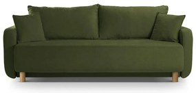 Zelená rozkladacia pohovka s úložným priestorom 231 cm Elen – Micadoni