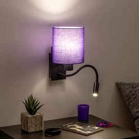 Brilagi - LED Nástenná lampa NUBILA 1xE27/25W/230V + LED/3W čierna/fialová