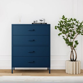 Komoda CARLA, 800 x 1015 x 400 mm, Modern: tmavomodrá farba