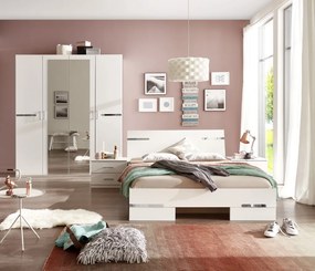 Nočný stolík s 2 zásuvkami Anna, biely