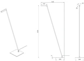 Lucide 44701/03/30 - LED Stmievateľná stojacia lampa LAVALE LED/3W/230V čierna