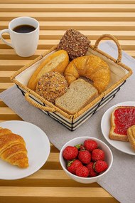 Kuchynský košík HALLO čierny/béžový