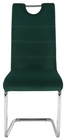 Kondela Jedálenská stolička, smaragdová Velvet látka/svetlé šitie, ABIRA NEW