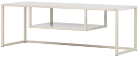 Kovový TV stolík RIVERSIDE 120x40cm, béžový
