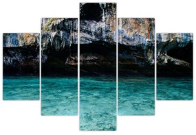 Obraz vody a skál (150x105 cm)