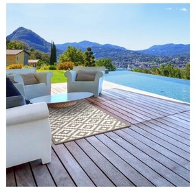 Béžovo-biely obojstranný vonkajší koberec Green Decore Parado, 120 × 180 cm