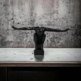 Dekorácia na stôl 25x41x20 cm, živica/čierna