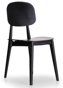 Plastová jedálenská stolička SIMPLY 3+1 ZADARMO, čierna