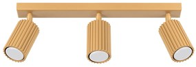 Bodové svietidlo Karbon, 3x zlaté kovové tienidlo, (možnosť polohovania)
