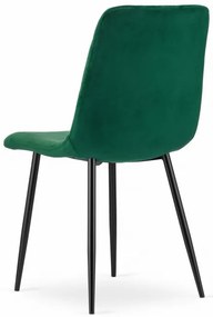 Set štyroch jedálenských stoličiek TURIN - tmavo zelená (4ks)