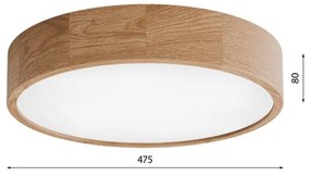 Kúpeľňové stropné svietidlo CLEO 4xE27/24W/230V IP54 pr. 47,5 cm dub