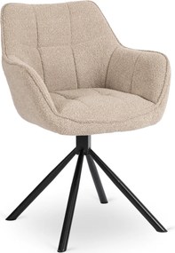 PROXIMA.store - Člúnená otočná stolička PEONY FARBA: béžová