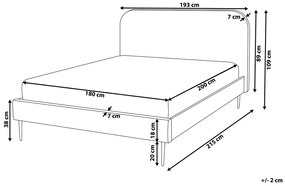 Manželská posteľ 180 cm Faris (béžové buklé) (s roštom). Vlastná spoľahlivá doprava až k Vám domov. 1078946
