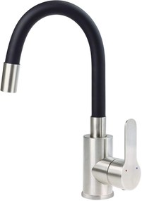 Neo Deante Neo, umývadlová batéria s flexibilným ramenom h-310, čierna matná-oceľová, DEA-BLU_B240