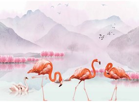 Tapeta na stenu Flamingo