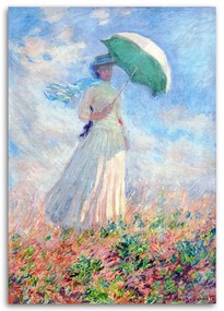 Gario Obraz na plátne Žena s dáždnikom otočená doprava - Claude Monet, reprodukcia Rozmery: 60 x 90 cm