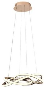 LED Stmievateľný luster na lanku LED/65W/230V 3000-6500K zlatá + diaľkové ovládanie