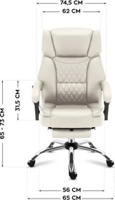 Masážne kancelárske kreslo Boss 6.0 béžové