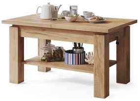 Rozkladací konferenčný/jedálenský stôl s policou ADONIS dub  craft