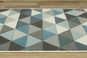 Behúň Luna 503430/95832 - modrý trohuholníky