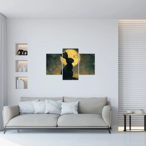 Obraz - Zajac s mesiacom (90x60 cm)
