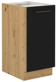 Kuchynská skrinka Modena 40D1F BB čierna/dub artisan