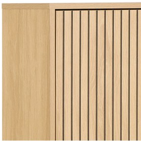 Výklopná skrinka na topánky v dekore duba v prírodnej farbe 72x140x25 cm Albany – Actona