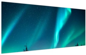 Obraz - Polárna žiara (120x50 cm)