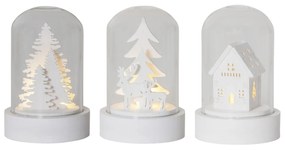 STAR TRADING Svietiaca dekorácia Winter Fairytale Kupol – set 3 kusov