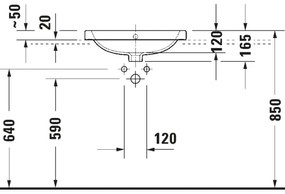 Duravit 24025500002 - Závesné umývadlo D-CODE 55x44 cm keramika/lesklá biela