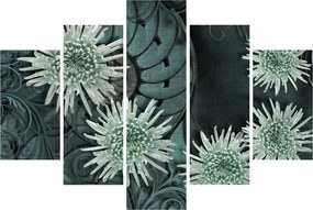 Obraz - Zelené kvety (150x105 cm)