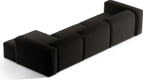 Čierna rohová pohovka (pravý roh/s leňoškou) Bergamo – Cosmopolitan Design