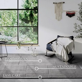 Sivý ručne tkaný vlnený koberec 190x280 cm Charlotte – Villeroy&amp;Boch