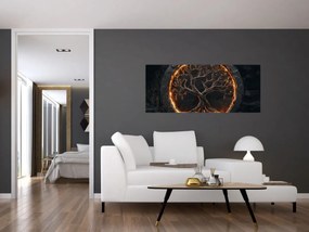 Obraz – Strom života v láve I. (120x50 cm)