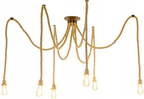 Toolight - Závesná lampa 6xE27 APP680-6CP, zlaté lano, OSW-07864