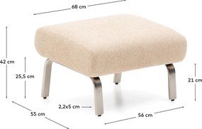 Svetlohnedá ženilková podnožka Amsen – Kave Home